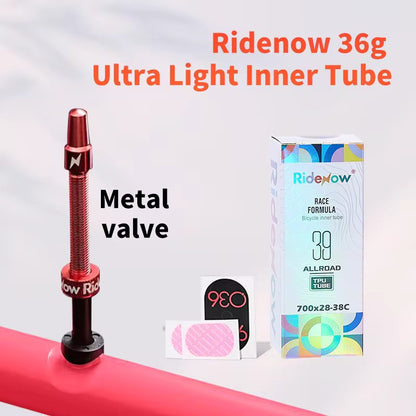 RideNow Ultralight 65mm TPU Inner Tubes | Metal Presta Valve, Removable Valve