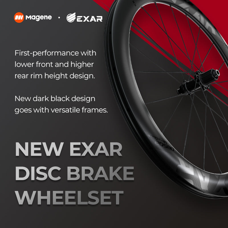 Magene EXAR Carbon Disc Wheelset Ultra Dark 2025