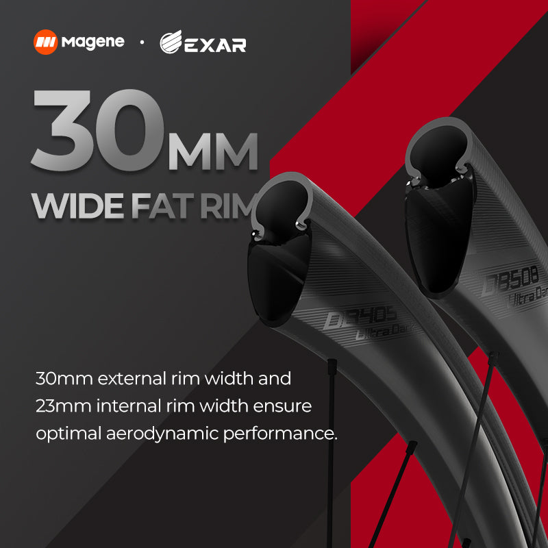 Magene EXAR Carbon Disc Wheelset Ultra Dark 2025